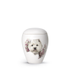 65-500-23 Keramische honden urn Terrier ( met of zonder waxinelicht)