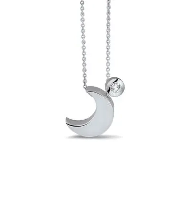 As hanger - Maan met zirkonia