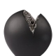 Urn Keramiek broken hart zwart ( 3.7 liter)