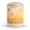 919_12 Houten urn met bloemen( inhoud 3.5 kilo)