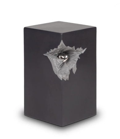 Keramische urn zwart & grijs ( 5.6 liter)