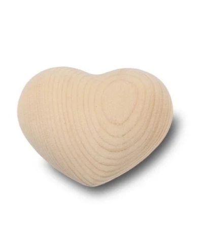 Grote Hart Urn Naturel, Glad (3 liter)