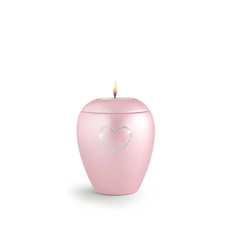 65-500-559l.png Urn met Swarovski hart roze met waxine- in diverse maten