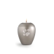 Dierenurn met Swarovski dierenpoot en waxinelichthouder –  licht grijs