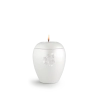 Dierenurn met Swarovski dierenpoot en waxinelichthouder –  wit