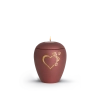 65-500-6033l-636a32ee06360 Keramische dieren urn Rood Waxinelicht met gouden pootjes - ( 0.5 liter)