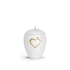 65-500-6063l-636a35b86d6d3 Keramische dieren urn Wit Waxinelicht met gouden pootjes - ( 0.5 liter)