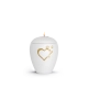 Keramische dieren urn Wit Waxinelicht met gouden pootjes - ( 0.5 liter)