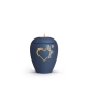 Keramische dieren urn Blauw Waxinelicht met gouden pootjes - ( 0.5 liter)