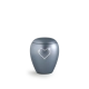 Urn met Swarovski hart grijs - in diverse maten