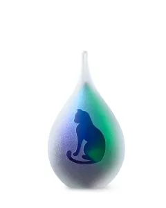 Kattenurn zittende kat – Blue Green